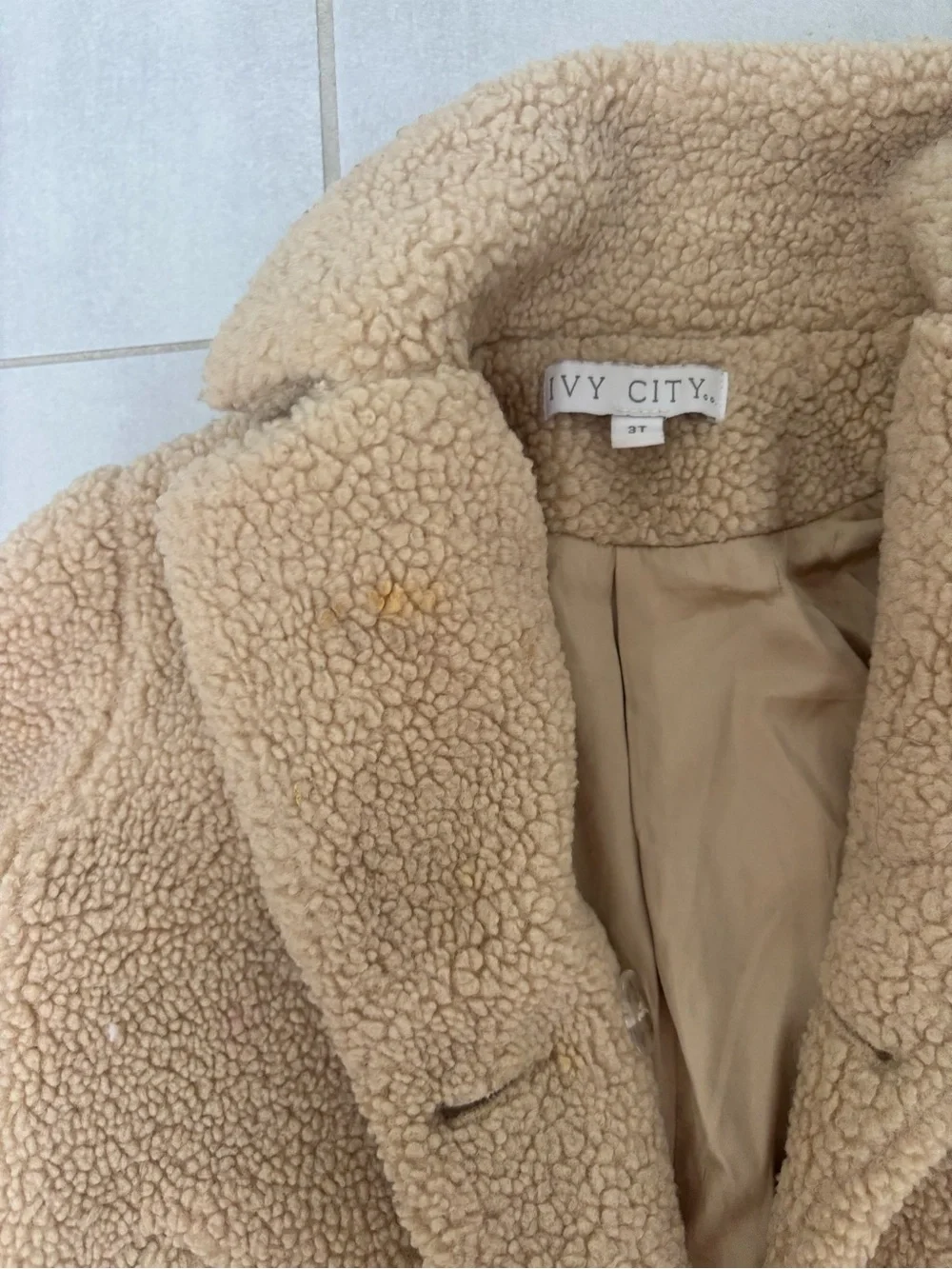 Kids' Cream Teddy Coat - Warm Sherpa Jacket